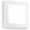 Ideal Lux UNIVERSAL SQUARE - Plafoniera a LED integrata da 17 cm, 2700 K, colore: Bianco
