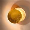 TWXG Applique da Parete a LED Creativa Luna Eclipse - Lampada da Comodino per Interni, Corridoio, Soggiorno - Rotonda in Oro Rame