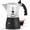 Bialetti Caffettiera Brikka, 4 Tazze (170 ml), Espresso Cremoso come al Bar, Non Adatta a Piano Induzione, Misurino incluso, Manico antiscottatura, Design Elegante, Alluminio