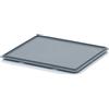 Auer Packaging Coperchio per contenitore Euro, 40 x 30 cm, coperchio in plastica grigio argento