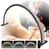 MOFGOE Luce LED a Mezzaluna per Unghie, Lampada da Tavolo Portatile per Unghie, Luci per Ciglia per Manicure ad Arco dimmerabili a 3 Temperature di Colore, Lampada da scrivania,Nero,75cm/29.5in