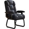 HAQMG Sedia Ufficio Ergonomica Senza Ruote, Poltrona Gaming da Camera da Letto, Poltrona Relax, Divano Libero, Sedia da Studio (Black)