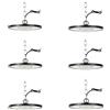 toobettp 6PCS Faretto LED UFO Lamp 200W, 20000LM Bianco Freddo IP65 Lampada UFO | Luce Ad Alta Luminosità,Dissipazione Termica Efficiente,Lampada Da Officina Per Ambienti Industriali Grandi,Sportivi Coperti