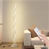 AManLife Lampada da terra, LED Piantana lampada da terra, 3 temperature di colore e 5 livelli di luminosità Lampade da terra, 145CM bianco Lampada da terra salotto soggiorno con telecomando