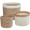 ATMOSPHERA CREATEUR D'INTERIEUR - Set di 3 cesti in juta bianca Jackson D11 16 19cm