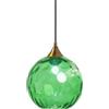 Euone_Clothes Lampadario a Sospensione a Sfera in Vetro Ondulato con Finitura Oro Lampada a Sospensione a Soffitto Industriale Vintage E27 Per Sala da pranzo Cucina - Verde scuro