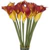 cn-Knight 10pcs di Gigli di Calla Artificiali, Fiori Artificiali con Stelo Lungo 67cm, Gigli di Calla Realistici per Bouquet da Sposa, Decorazioni per la Casa,Rosso Scuro