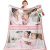 Easycosy Coperta Personalizzata con Foto, Plaid personalizzato con Foto in Flanella, Coperte Personalizzate, Idee Regalo 2026 per Donna, Consegna media entro cinque giorni(2foto-1)