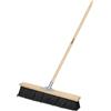 Crisalide® Scopa Industriale 40 cm Swiss System con Manico 150 cm in Legno di Faggio - Spazzolone Professionale PVC Rigido per Giardino, Garage e Officina - Pulizia Precisa Spazi Stretti