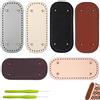 Lumeclat Kit di 6 basi per borse in pelle PU per uncinetto, con due uncinetti, 22x10 cm, versatile per borse a tracolla e maglia, robusto ed elegante, ideale per progetti fai-da-te (Colori Misti)