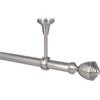 Sento Kit Bastone per Tende in Metallo 25mm Acciaio Inox Montaggio a Soffitto 180 cm avanti