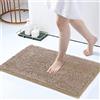 IlGruppone Tappeto da Bagno Microfibra Super Soffice Lavabile in Lavatrice Antiscivolo Assorbente Lavaggio Rapido Super Morbido Bagno Doccia Camera Letto - CaffeLatte - 50x80 cm