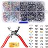 DYMHQ 100 Paia Bottone A Pressione Metallo, Pinza per Bottoni Automatici con pinza, Strumento di Fissaggio a Scatto Resistente per DIY Abbigliamento Borse