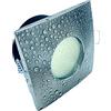 Partenopeautensili® Faretto con portalampada attacco GU10 Led impermeabile IP54 per bagno turco cromoterapia ad incasso (Luce Naturale 4000K, Quadrato Silver)