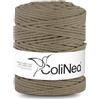 ColiNea Corda di cotone con anima in cotone 5 mm 200 m corda intrecciata macramè giardino artigianato fai da te (Beige scuro)