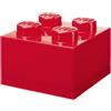 Room Copenhagen LEGO Aufbewahrungsstein STORAGE BRICK 4 TOP LID, rot transluzent-rot, 4 Noppen, aus PPR, 5,7 Liter, stapelbare - 1 St?ck (40090804)