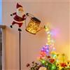 TocaFeank Lucis decorative per prato giardino con lucis natalizie Babbo Natale | Luce solare per bollitore natalizio | Lampada terra Bollitori Babbo notturne a LED | Lanterna per annaffiatoio