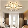 Huilefu Plafoniera LED Soffitto Moderna, Lampada da Soffitto Dimmerabile da Incasso con Telecomando, Creativo Forma Di Fiore Lampadario per Soggiorno Camera da Letto Sala da Pranzo(60 cm)