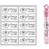 xingfa 100 etichette trasparenti personalizzate, fatte a mano, per feste, matrimoni, bomboniere, regali personalizzati, bottiglie d'acqua, bottiglia di sapone a bolle, mini bacchette a forma di cuore (2,7 cm