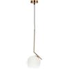 EDO lampada a sospensione a soffitto PELOTA in vetro a fiamma glamour in colore bianco-oro, lampada a sospensione con attacco E27 per max. 60W per soggiorno ingresso, sala da pranzo (20cm), EDO777202