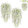 Xionghonglong 2 pezzi di violette artificiali da appendere per esterni, 76 cm, piante artificiali sospese, come veri fiori finti, piante artificiali in plastica, da appendere, per giardino, balcone, decorazione