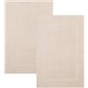 Betz Set di 2 scendibagni misure 50 x 70 cm 100% cotone scendibagno tappeto da bagno Premium qualità 650 g/m² 10 colori sono disponibili Colore sabbia