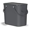 Rotho Albula Sistema di Separazione dei Rifiuti per la Cucina, Plastica (PP) senza BPA, Grigio (Antracite), 25 L, 40.0 x 23.5 x 34.0 cm