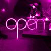 STHomedeco Open LED Neon Sign, Custom Open Neon Light Sign for Business Store, Bar, Cafe, Restaurant, Hotel, Party, Game Room Decoration (rosa)