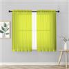 IlGruppone Coppia Tendine Tende 60 x 150 Cm Finestra Semi Oscuranti A Tinta Unita Leggera Cucina Camera Cameretta 2 Pannelli - Exotic