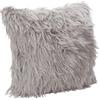 IlGruppone Federa Cuscino Decorativo A Pelo Lungo Pelliccia Morbida Sintetica 45 x 45 Cm con Zip Fodera Peluche Super Morbido Peloso per Divano CopriCuscino - Grigio Chiaro