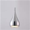 Ganeep Lampada a sospensione industriale moderna Illuminazione a soffitto moderna a goccia Design E27 Apparecchio di base 1-Luci, 110-240 V CA Finitura cottura metallo nero/cromo/bianco [Classe en