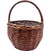 KORAT - Cesta Paniere in Vimini con Manico, misura 30x30x40 cm, Cesto intrecciato di colore Marrone, Cestino da Picnic Portaoggetti, Cesto Regalo, Raccolta castagne, Frutti di bosco