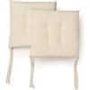 PARAMAISON Cuscini Sedia con Lacci Giunk, Set da 2 pezzi Quadro, Imbottito, Interni od Esterni, Non Sfoderabile, 40x40 cm, Vari Colori
