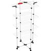 Vileda Mixer 4 Stendibiancheria a Torre, Ripiegabile, con Ruote, Metallo, Bianco, Quattro Piani