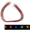 Cleiscry 0402 0603 0805 1206 LED SMD Filo Per Modello Treno Scala Rosso Nero Linea Prebrasato Micro Litz Diorama Ferrovia (5 colori (R,G,B,Y,W) x10pcs, SMD 1206)