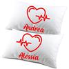 fashwork Coppia di federe matrimoniali SanValentino Personalizzabili Cuore Love divertenti Anniversario Matrimonio Innamorati Simpatiche