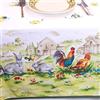 Manifattura Tessile Tovaglia Disegni Acquarello Puro Cotone Stampa Fantasia Italiana - Fattoria, Runner 150