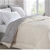 Home Tresor - Trapunta Letto Singolo Invernale Pesante 350 gr/mq Tinta Unita Bicolore, Piumone Una Piazza Colorato Reversibile Double Face Ampia Misura Cm. 180x260 (Panna/Tortora)