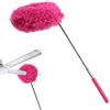 Generico Extendable Duster - Spolverino allungabile | Piumino con testa pieghevole per pulizia mobili e ventilatori soffitto, Manico telescopico antistatico, Microfibra, Grigio