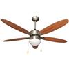 Zephir ZFS9110M Ventilatore da Soffitto con Lampada, Marrone, a risparmio energetico, 230v, 50hz, ferro, legno