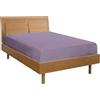 fashion home Pagano Lenzuolo Sotto con Angoli ed Elastici 100% Cotone, Made in Italy, Singolo Lilla misure 80/90 cm x 190/200 cm + 25 cm