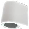 vetrine inrete Vetrineinrete® Applique a parete per esterno giardino ip65 lampada da muro moderna portalampada per faretto gu10 (Bianco)