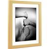 rahmengalerie24 Cornice portafoto Alice con passepartout e vetro acrilico, colore oro, cornice in 50 x 60 cm, dimensioni immagine 40 x 50 cm