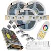Mondo Strisce Led: RGB+Bianco Caldo 4in1 24V. Kit da 15 Metri con 1 Trasformatore da 180W e 1 WL5 4in1 +1 Telec.. Con 900 Led RGB+WW sviluppa 7500+7500 Lumen. Striscia RGBW Ip20