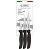Sanelli Ambrogio, Set 3 Spelucchini, Coltelli da Cucina in Acciaio NitroB, Affilatura Laser, con Manico Ergonomico SEBS, Lavabili in Lavastoviglie, Certificati MOCA e Garantiti a Vita, Made in Italy