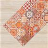 IlGruppone Tappeto Cucina Antiscivolo Made in Italy Passatoia Antimacchia Multiuso Corridoio Soggiorno Lavabile in Lavatrice - Arancio - 50x300cm