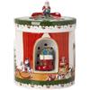 Villeroy & Boch - Christmas Toy's Scatola Rotonda Babbo Natale Porta Regali Variopinto, Biscottiera, Scatoline Biscotti, Decorazioni per la Casa, Xmas, Natale, Porcellana, Metallo, Plastica