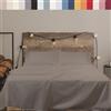 Cassera Casa - Lenzuola Completo Letto, Percalle Puro Cotone 200TC, Piazza e Mezza, Facile Stiro 18 Colori Tinta Unita, Made in Italy, Lenzuolo Sopra,Lenzuolo Sotto, Federe Naturale Corda