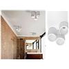 TOT ELECTRIC Plafoniera cilindro 3 luci led attacco GU10 in gesso lampada da soffitto moderno bianco verniciabile