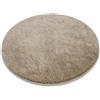 casa pura Tappetino da bagno rotondo 120 cm, morbido tappeto da bagno Shaggy, beige, antiscivolo, lavabile, tappetino da doccia, tappetino per bagno e doccia